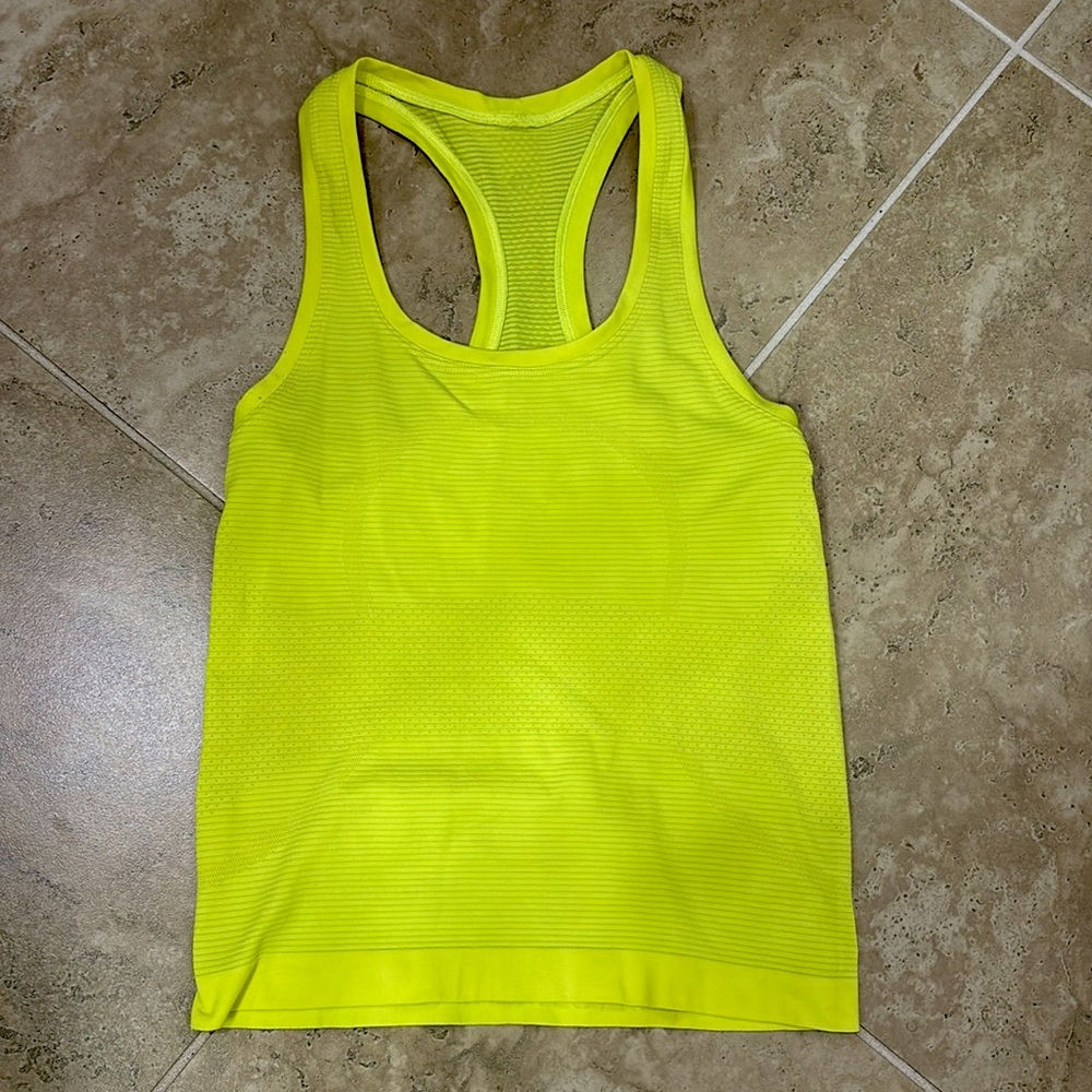 Lululemon Swiftly Tech Racerback Tank 2.0 Race Length|Highlighter Yellow |Size 2